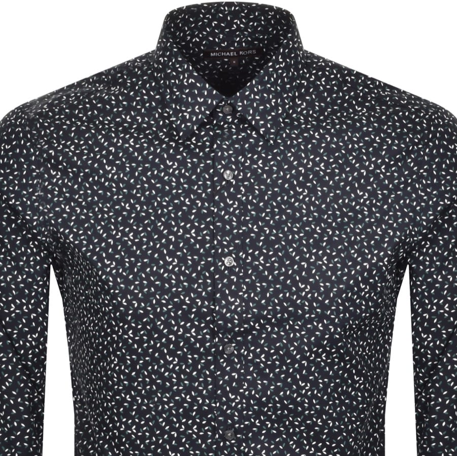 Alternative Image for ProductMichael Kors Long Sleeved Slim Fit Shirt Navy2